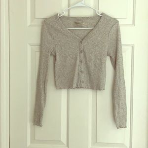 Urban outfitters crop cardigan grey size S